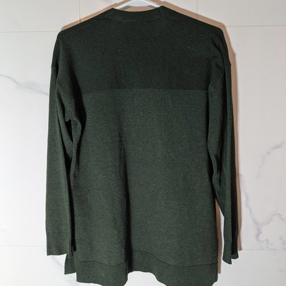 ❗LAST CHANCE❗Time And Tru Forest Green Cardigan - Picture 3 of 5